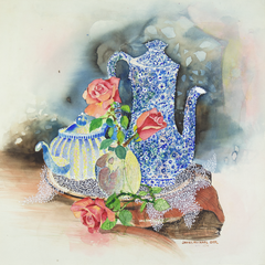Still Life ~ Vase & Roses