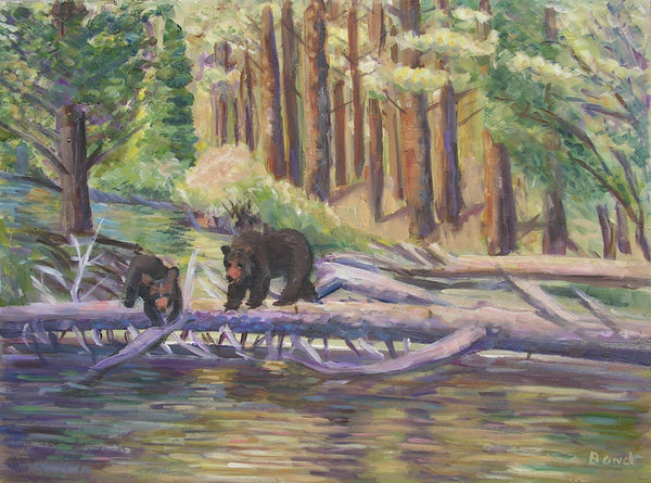 Bears On a Log