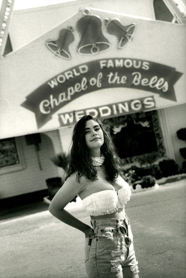 Girl In Front of Chapel of the Bells, Las Vegas