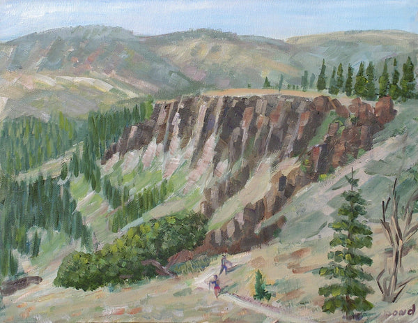 Hikers Near Ellis Peak