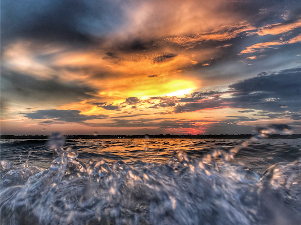 Inlet Wave Sunset