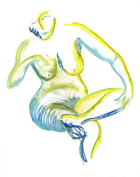 Blue and Yellow Nude