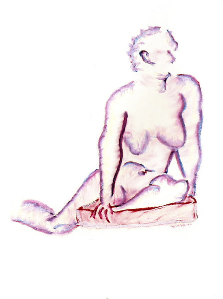 Seated on Red Cushion