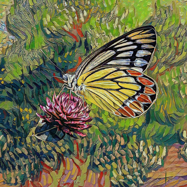 Purple Flower Butterfly